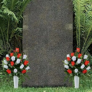 Arreglo Floral Artificial de Rosas para Lápidas de <span class=keywords><strong>Cementerio</strong></span>, Decoración <span class=keywords><strong>con</strong></span> <span class=keywords><strong>Flores</strong></span> de Seda para Decoración del Hogar y Accesorios de Fotografía - Product Image 2