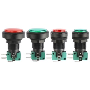 สวิตช์ปุ่มกด 34 มม. 45 มม. รีเซ็ตตัวเองได้ พร้อมไฟ LED สีเขียว IP65 ขั้วต่อแบบสกรู ตัวเรือนพลาสติก หน้าสัมผัสเงิน - Product Image 2