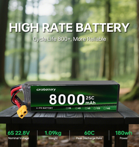 Аккумулятор RC 3S LiPo 11,1 В 8000 мАч 60C для радиоуправляемый самолет вертолет Квадрокоптер автомобильный лодочный самолет 3S литий-ионный аккумулятор - Product Image 2