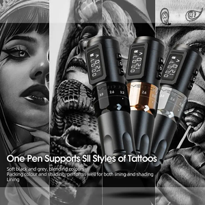 Máquina de Tatuar Inalámbrica con Motor sin Núcleo de 1800mAh, 2.2-4.2mm, 6 Ajustes de Carrera - Product Image 4