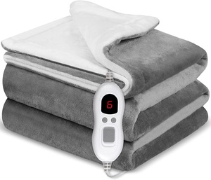 Meilleure vente <span class=keywords><strong>chauffage</strong></span> rapide lavable chaud chauffant chaud jeter couverture plus chaud flanelle laine <span class=keywords><strong>d</strong></span>'agneau Double face couverture électrique chauffée - Product Image 2