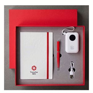 Corporate Business Giveaways Custom A5 Plain <b>Notebook</b>& Metal Pen& Thermos&speaker&power Bank Economic Gift <b>Set</b> - Product Image 1