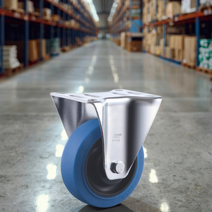 VIMA Heavy Duty Iron TPR 4 Inch Fixed <b>Wheel</b> Castor Trolley Shopping <b>Cart</b> <b>Wheels</b> 100kg Capacity Industrial Caster - Product Image 1