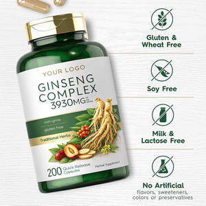 Doğal <span class=keywords><strong>Ginseng</strong></span> Kompleksi Kapsülleri Porsiyon Başına 3930mg Bitkisel Takviye GMP Sertifikalı 200 Hızlı Salınımlı Kapsül - Product Image 4