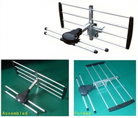 Antenne extérieure amplifiée Xinxidi, antenne HDTV, antenne DTT, antenne extérieure à double polarisation, antenne Yagi pliable pour extérieur, HDA-201L2