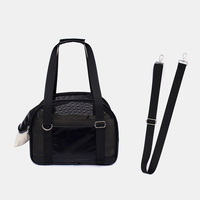 Sac de transport pliable et portable pour animaux de compagnie – Sac à dos d'été pour chat et chien, respirant avec maille et fermeture éclair, motif uni
