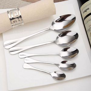 Manufacturer Wholesale Kitchen Eating Rice Soup Dessert Rice Soup Salad Silverware Tablespoon Cutlery <b>Coffee</b> <b>Spoon</b> Dinner <b>Spoon</b> - Product Image 2