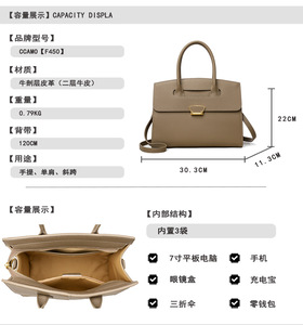 New Fashion Designer Crossbody <b>Bags</b> High Quality Genuine Leather Shoulder Messenger <b>Bag</b> Casual Totes Women Handbags and Purses - Product Image 2