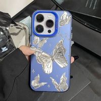 Coques de téléphone antichoc de luxe avec motifs papillons pour iPhone 17 Air 16 15 Plus Pro Max 14 13 12 11 X XR – Housse de protection