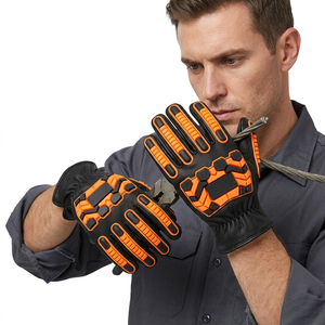Guantes de Seguridad de PU con Reducción de Impactos, Dedos con Textura de Microdiamantes en Relieve, Resistentes a la Abrasión, Puño Reforzado, Nivel de Protección Contra Impactos 2 - Product Image 2