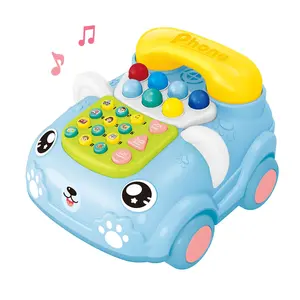 Multi-functional Early Educational Telephone Car Universal With Music And Lights Cartoon Baby Telephone Toys For Kids