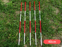 Outil de mesure pour chantier : Tige de référence pour échantillonnage, tige rouge et blanche à brancher
