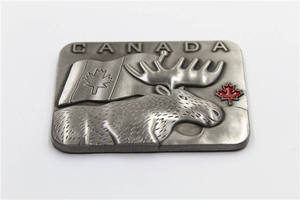 Wholesale Custom Logo High-End 3d Metal <strong>Canada</strong> Moose Travel Souvenir Fridge Magnet - Product Image 6
