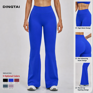 Brushed Flared Yoga Pants High Waisted Tummy Control Bootcut Workout <strong>Leggings</strong> Slim Fit Women's Fitness Trousers Full Length - Product Image 3
