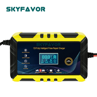 Chargeur de batterie de voiture 12V à prix d'usine, chargeur intelligent automatique 12V 6A à impulsions pour batteries EFB, WET, GEL, AGM, VRLA et batteries au plomb-acide