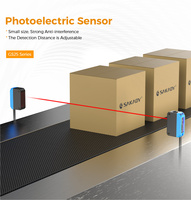 Capteurs photoélectriques bleus de petite taille à sensibilité réglable, protection IP65, portée de détection de 0 à 12 m, temps de réponse de 1 ms pour les surfaces opaques