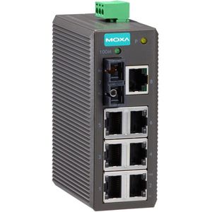 โมซ่า EDS-208-M-SC สวิตช์อีเธอร์เน็ตแบบไม่มีการจัดการ 8 พอร์ต สำหรับติดตั้งบนราง DIN สำหรับอุตสาหกรรม - Product Image 1