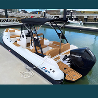 Liya Luxury Yacht 3m à 8.3m fibre de verre coque nervure bateau rigide bateaux gonflables avec moteur hors-bord