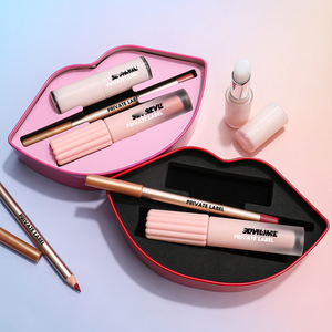 Kit Regalo di San Valentino all'Ingrosso: Cosmetico per la Cura delle Labbra 3 <span class=keywords><strong>in</strong></span> 1 a Forma di Bocca con Lucidalabbra Liquido, Matita per Labbra e Balsamo Labbra - Product Image 2