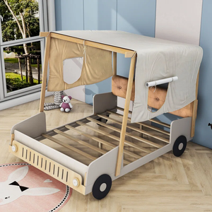 โครงเตียงเด็กไม้ เตียงไม้แบบวางพื้น - Product Image 3