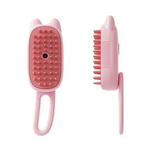 人気沸騰中 ペット用スプレーブラシ ワンボタンスプレーブラシ 毛取り 猫と犬の毛の飛散防止 電動ペットグルーミングコーム - Product Image 2