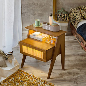 Mesita de Noche de Madera de Estilo Abierto con Cajones de Gran Capacidad, Fácil Instalación, Mueble de Dormitorio para Diversos Escenarios - Product Image 2