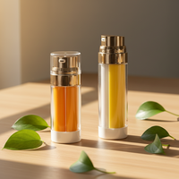 Nouvelle Arrivée Flacons Pompe Airless à Double Chambre en ABS et PP pour Sérums et Crèmes Visage, avec Bouchon à Vis, 300ml