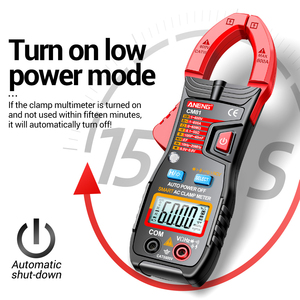 ANENG CM81 Multímetro de pinza inteligente para CA, 6000 conteos, voltímetro de rango automático, amperímetro de 600A, medidor de resistencia con linterna - Product Image 5
