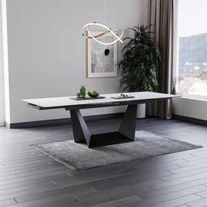 JEAWELL Design de vente chaude pour table à manger pliable fabriquée par une plaque métallique en pierre frittée en céramique - Product Image 3