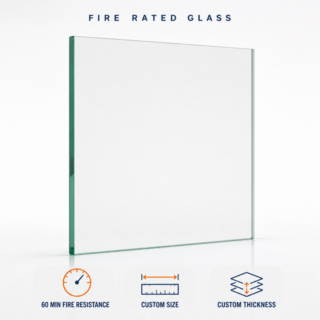 Fire Rated Glass 1 Hour Fire Resistant Tempered Glass for Doors Windows Curtain Wall Factory Wholesale Supplier