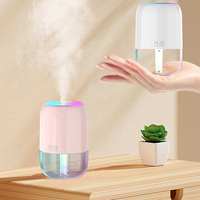 Penyegar Udara Mini USB RGB Portabel, Pelembap Udara H2O Kabut Dingin, Diffuser Aromaterapi Minyak Esensial, Kontrol Kelembapan Daya 5V untuk Rumah