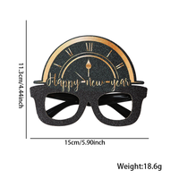 Lunettes en plastique style champagne à paillettes, nouveauté 2027, pour fêtes et événements du Nouvel An, accessoires de photomaton, vente chaude