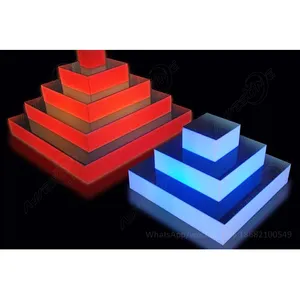Led aydınlatmalı 3 seviye akrilik Perspex piramit (Bb104)