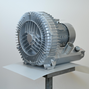 Souffleur à canal latéral haute pression triphasé 12,5 kW 1050 m³/h, pompe à vide industrielle pour le transport et l'aspiration pneumatiques - Product Image 1