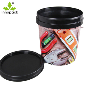 Cubo de pintura de precio al por mayor de alta calidad con tapa y mango Cubo de plástico de 15L - Product Image 4