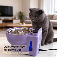Fontaine à eau intelligente à ions négatifs avec capteur de mouvement, ultra silencieuse, distributeur d'eau circulante pour petits animaux
