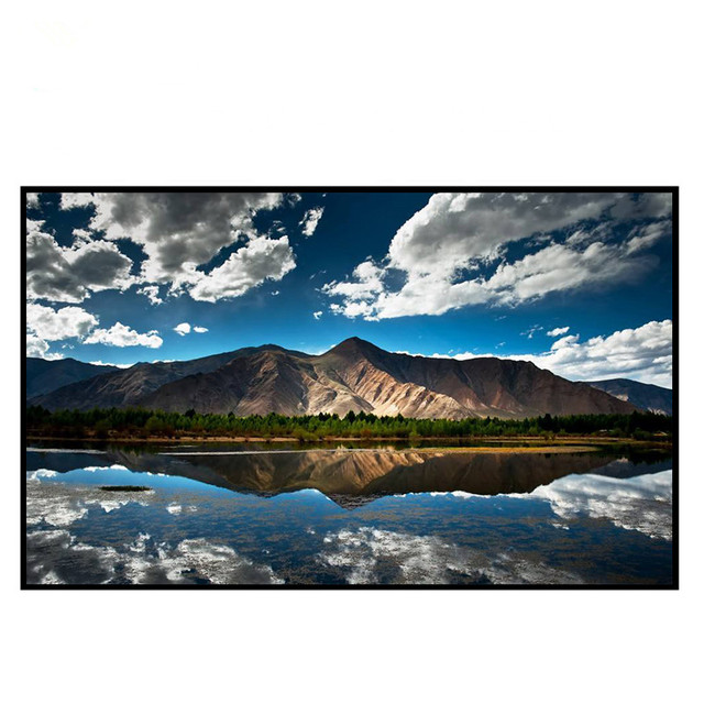 72" 84" 92" 100" 120"inch 16:9 PVC UST Ambient Light Rejecting Screen ultra Thin Fixed Frame ALR Screen for 4k Laser Projector