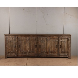 Buffet en bois rustique avec grands compartiments de rangement pour salon, salle à manger, cuisine, meubles de maison OEM ODM - Product Image 1