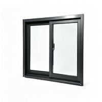 Ventana Corredera de Aluminio con Marco Ultrafino y Rejilla Impermeable, Reducción de Ruido para Dormitorio, Sala de Estar, Partición Interior