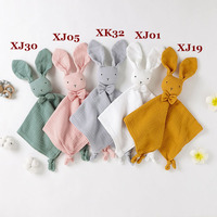 Adorable Doudou Lapin en Mousseline de Coton Bio pour Bébé