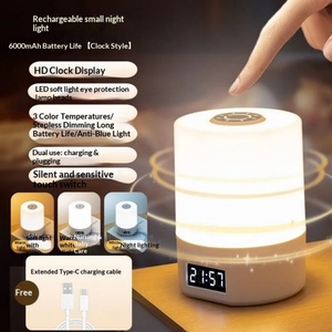 <b>LED</b> Night Light Eye-protection USB Rechargeable <b>Table</b> Lamp Dimmable for Dormitory <b>Bedside</b> - Product Image 6