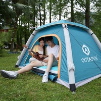 Tente de camping automatique gonflable OUTAFUN de luxe pour 1 à 2 personnes, quatre saisons, en PVC, double couche, coupe-vent, imperméable, anti-UV