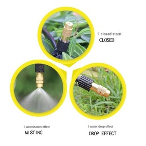 DaringFish Arroseur automatique réglable en laiton à atomisation 360° avec entraînement par engrenages pour système d'irrigation goutte à goutte <span class=keywords><strong>de</strong></span> jardin et serre - Product Image 4