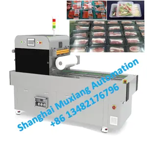 Certified Fully Automatic Nitrogen Gas Flushing Packing Machine For Fresh Meat Fast Food Frozen Seafood Vegetable Fruit Line