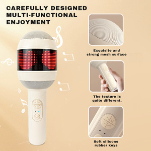 ไมโครโฟนคอนเดนเซอร์ไร้สาย ไฟ LED แบบพกพาพร้อมลำโพงสำหรับเด็กพร้อมไฟ - Product Image 2
