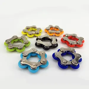 New Novelty Decompression Hexagonal Chain Finger Ring Creative Decompression Adult Stress Relief Toys