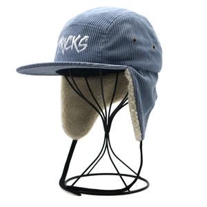 Casquettes et chapeaux de camping à 5 panneaux en velours côtelé chaud personnalisés avec rabat pour les oreilles - Product Image 2