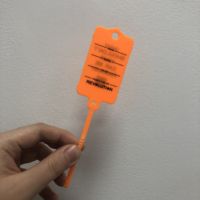 Sceau de sécurité irrécupérable autobloquant en plastique avec étiquette d'information