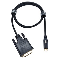 Câble USB C vers DVI 3 pieds Cordon adaptateur DVI vers USB C Câble d'interface visuelle numérique compatible Thunderbolt 3 pour MacBook Pro iMac