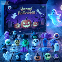 Halloween 2026 Countdown-Kalender Squishy Fidget Toy Blind Box Geist Kürbis Spinne Langsam Aufsteigendes Sensorisches Stressabbau-Spielzeug